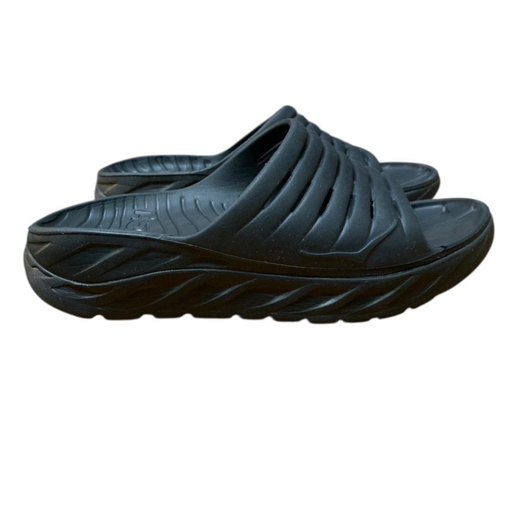 Hoka One One Ora Men's Size 11 Black Recovery Slide Sandals Shoes